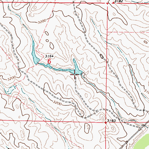 Topographic Map of Schaffer Number 1 Dam, MT