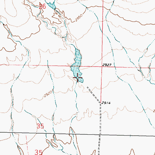 Topographic Map of Big Timber Number 5 Dam, MT