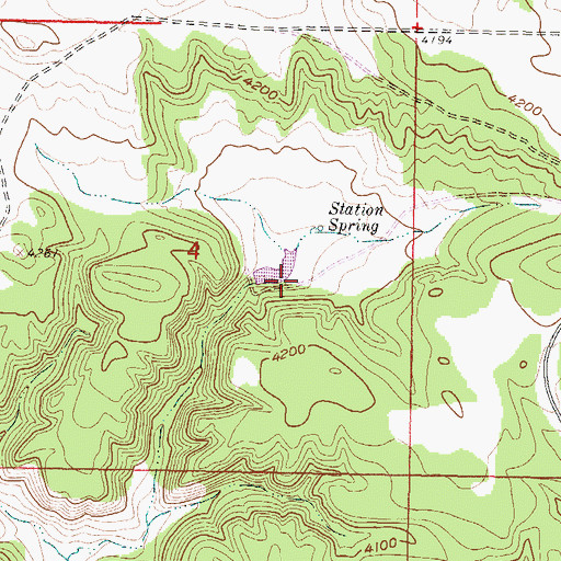 Topographic Map of Lost Leg Dam, MT