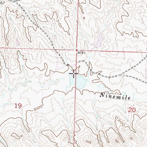 Topographic Map of Ottun Number 3 Dam, MT