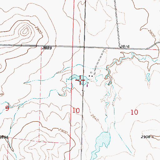 Topographic Map of Engdahl Number 4 Dam, MT