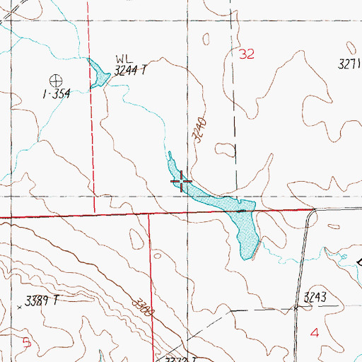 Topographic Map of Harris Number 1 Dam, MT