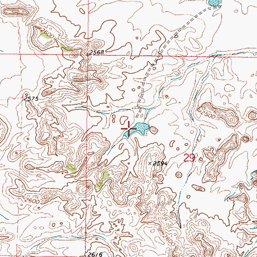 Topographic Map of US Number 1 Dam, MT