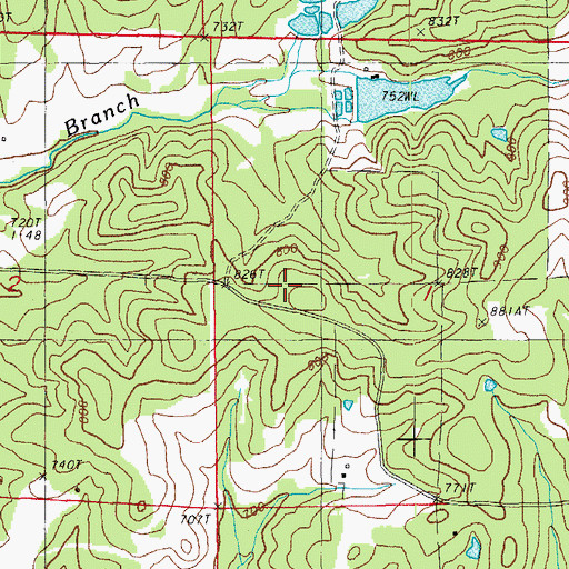 Topographic Map of Winlake Dam, AR