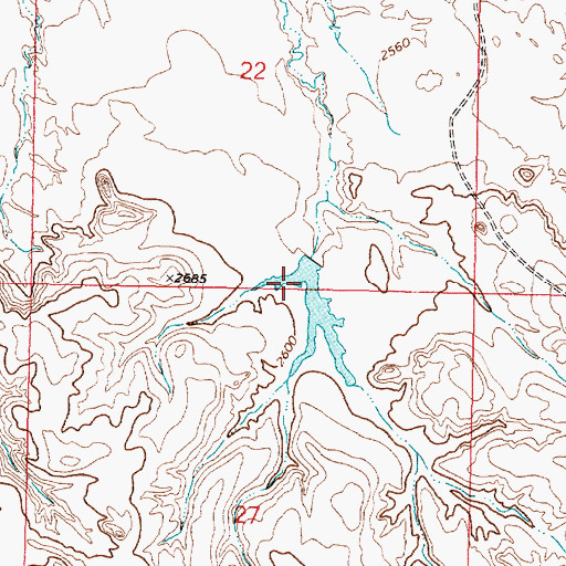 Topographic Map of Claribell Number 9 Dam, MT