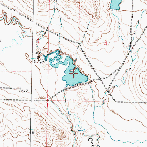 Topographic Map of Van Number 2 Dam, MT