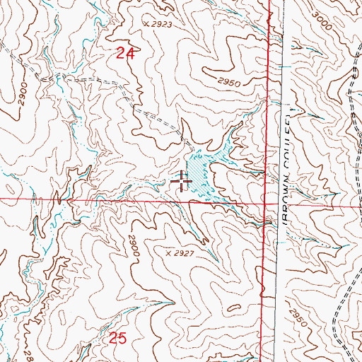 Topographic Map of Cherry Creek Number 11 Dam, MT