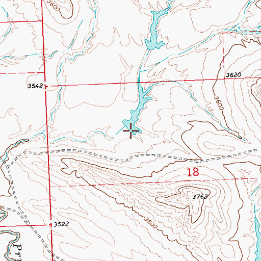 Topographic Map of Doctor Lee Number 2 Dam, MT