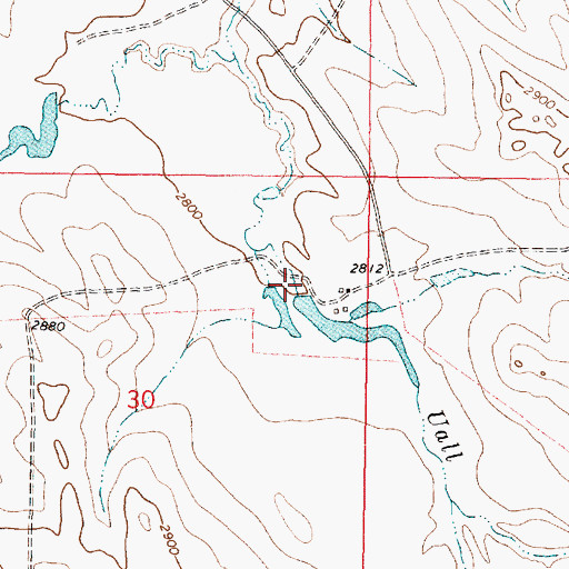 Topographic Map of Alay Number 2 Dam, MT