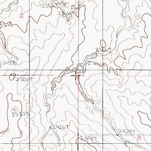 Topographic Map of Dean S Number 1 Dam, MT