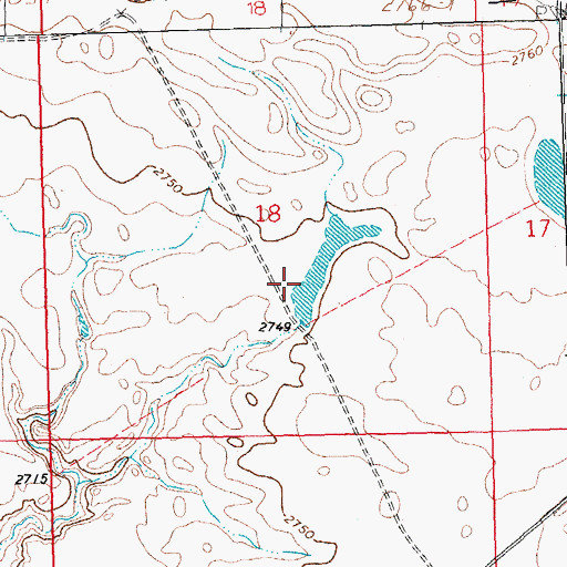 Topographic Map of Grabtak Dam, MT