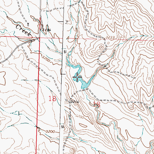 Topographic Map of Bar 69 Number 6 Dam, MT