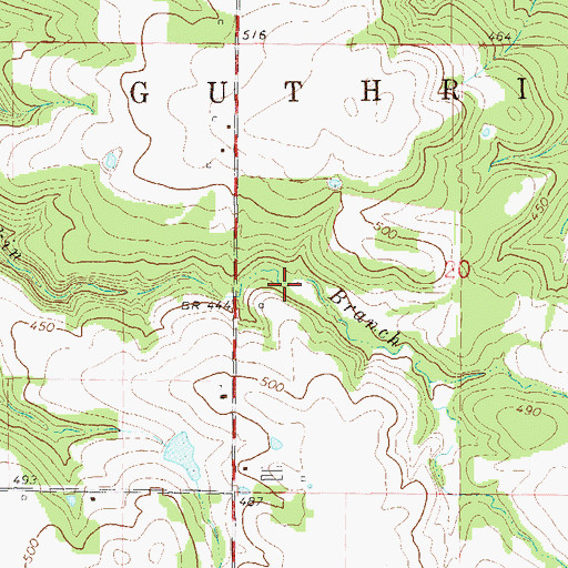 Topographic Map of Hill Lake, AR
