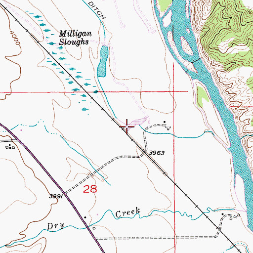 Topographic Map of Pioneer Dam, MT