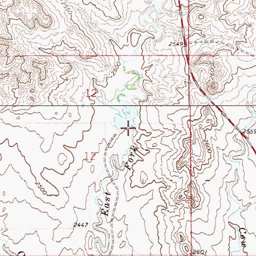 Topographic Map of V Dam, MT