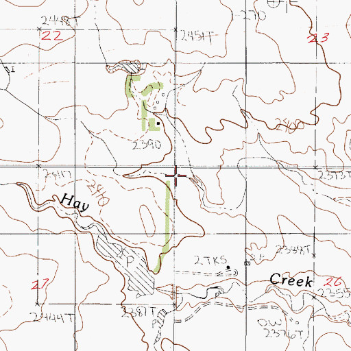 Topographic Map of Berrys Land Number 4 Dam, MT