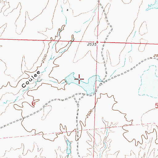 Topographic Map of Mable Number 2 Dam, MT