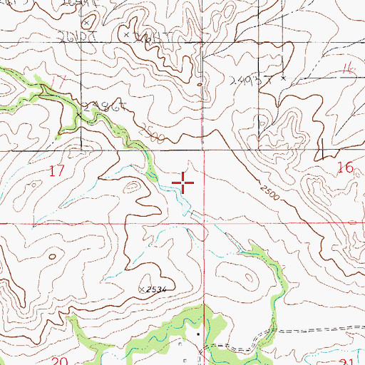 Topographic Map of A M Prevost Dam, MT