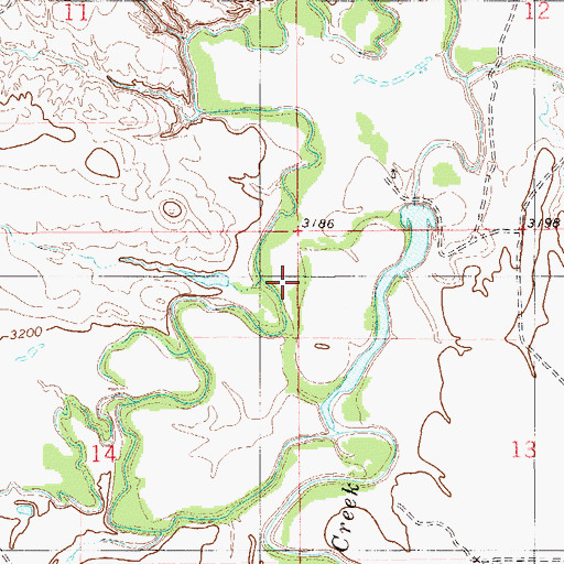 Topographic Map of Black Wolff Number 3 Dam, MT