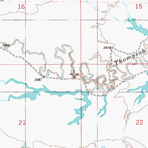 Topographic Map of Wyotana Ranch Number 5 Dam, MT