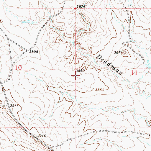 Topographic Map of Edward Lanning Number 1 Dam, MT
