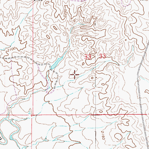 Topographic Map of Foss Farms Number 3 Dam, MT