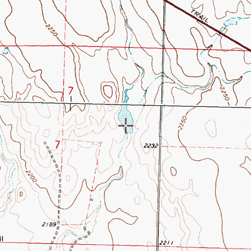 Topographic Map of Blue Cheese Dam, MT