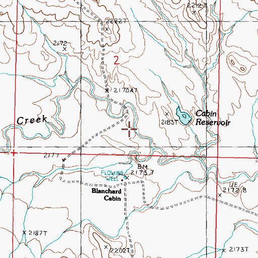 Topographic Map of Beaver Tooth Dam, MT