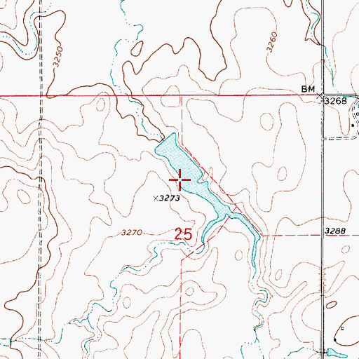 Topographic Map of Aznoe Number 1 Dam, MT