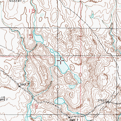 Topographic Map of Hyades Dam, MT