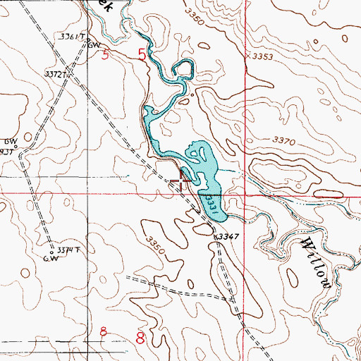 Topographic Map of Aster Dam, MT