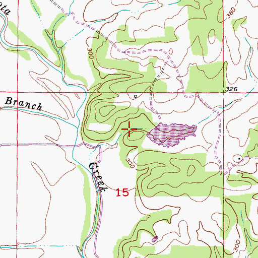 Topographic Map of Pascoe J Stafford Lake Dam, AR