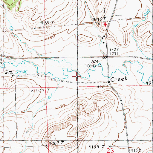 Topographic Map of Parr Creek, MT