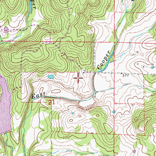 Topographic Map of Cooper Creek Site One Reservoir, AR