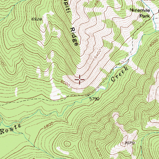 Topographic Map of Tenmile Park, MT
