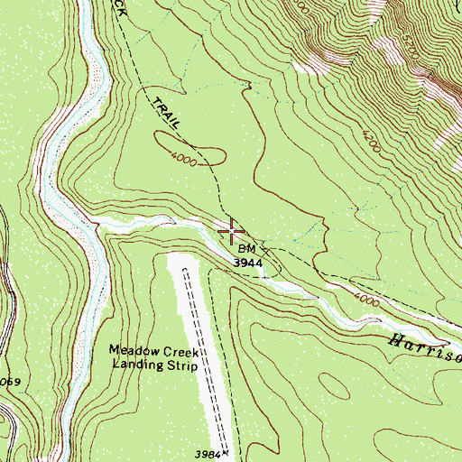Topographic Map of Meadow Creek Recreaton Site, MT