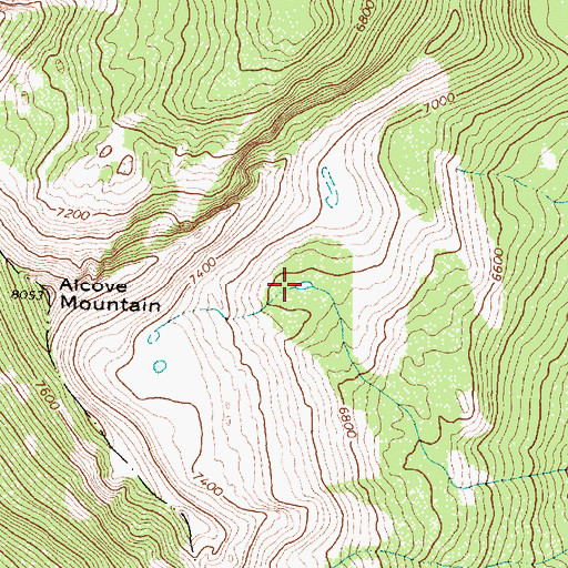 Topographic Map of Alcove Lake, MT