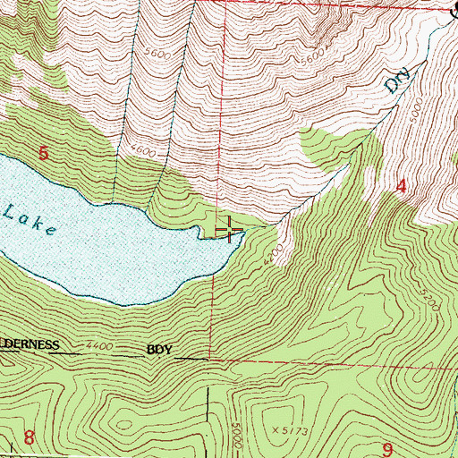 Topographic Map of Dry Lake Creek, MT