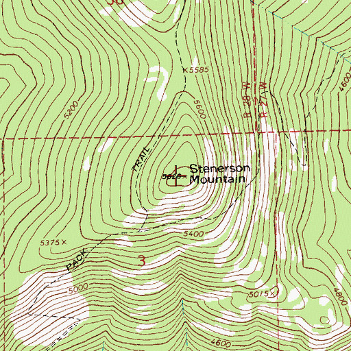 Topographic Map of Stenerson Mountain, MT