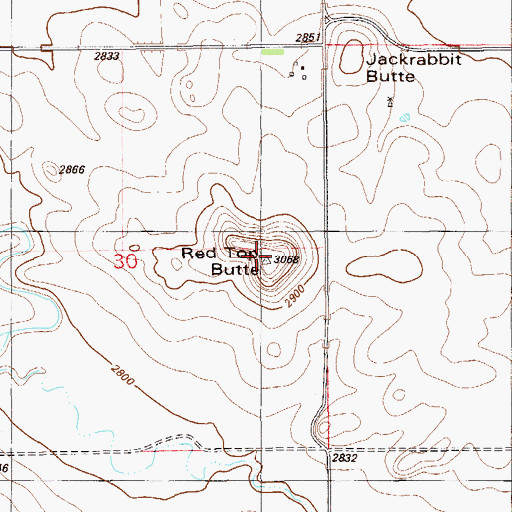 Topographic Map of Red Top Butte, MT