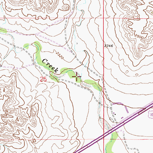 Topographic Map of North Fork Cracker Box Creek, MT