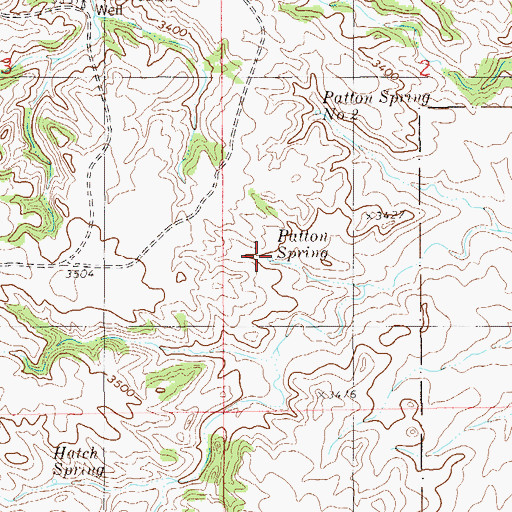 Topographic Map of Patton Spring, MT
