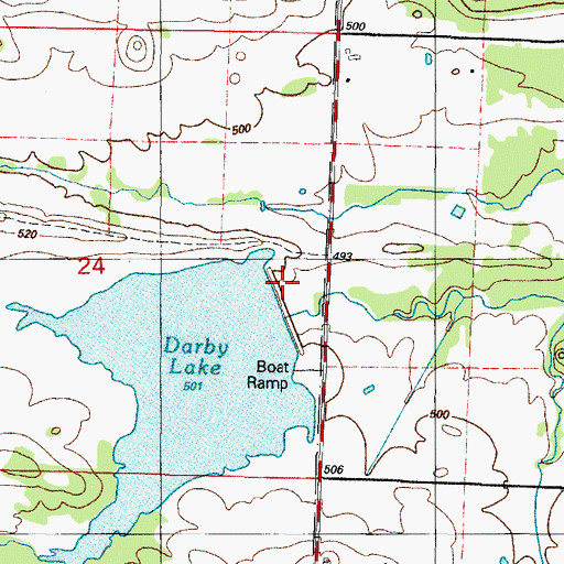 Topographic Map of Sixmile Creek Site 14 Dam, AR
