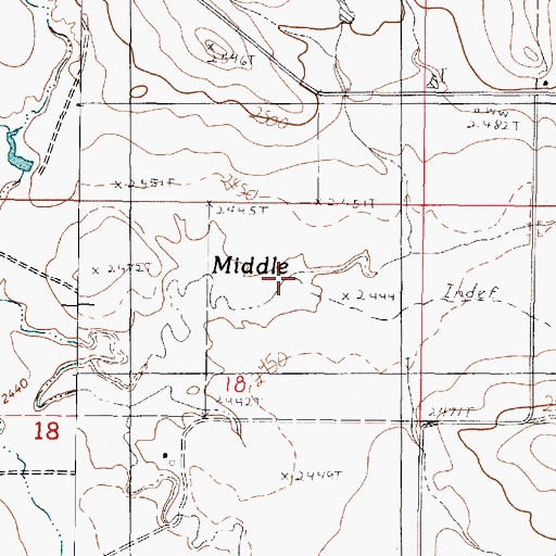 Topographic Map of Upper McGuire Creek, MT