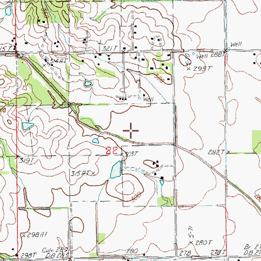 Topographic Map of Dickeys Lake, AR