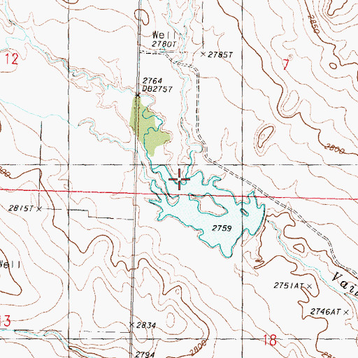 Topographic Map of Camel Coulee, MT