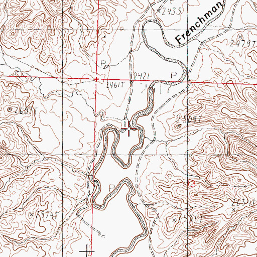 Topographic Map of Steelman Coulee, MT