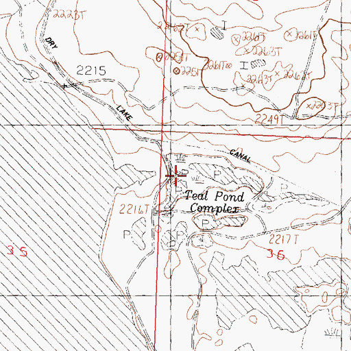 Topographic Map of Teal Pond Complex, MT