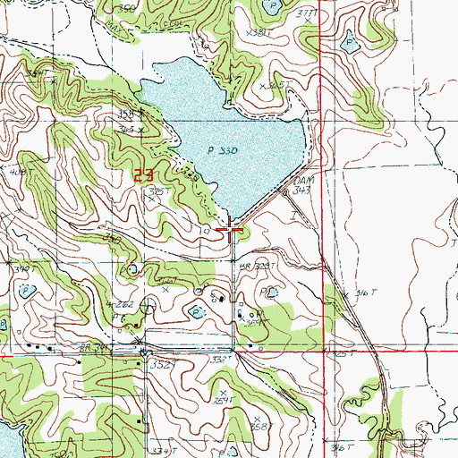 Topographic Map of Big Creek Site Seven Dam, AR