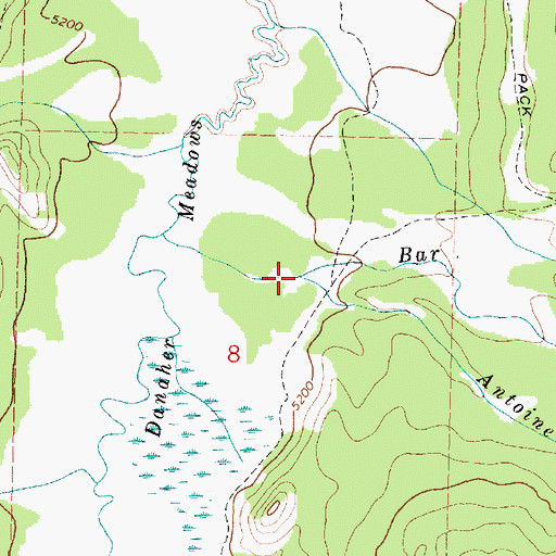 Topographic Map of Antoine Creek, MT